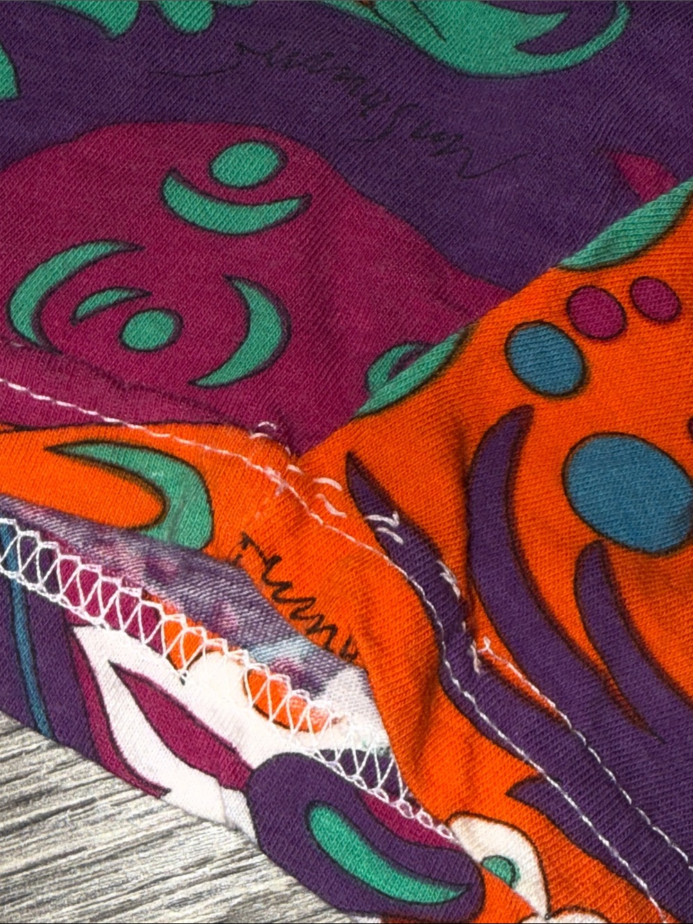 Moschino Purple & Orange Paisley Skort - Picture 2 of 5